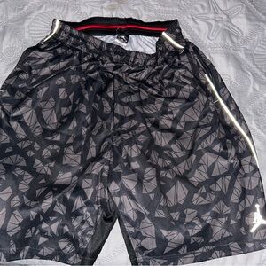 Air Jordan Black and Grey Crystal Athletic Shorts